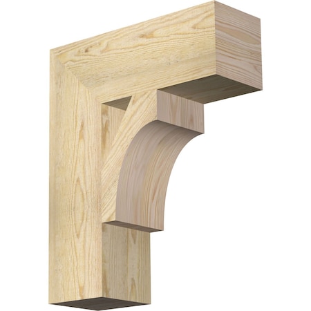 Ekena Millwork Westlake Block Rough Sawn Bracket, Douglas Fir, 6"W x 18"D x 22"H BKT06X18X22WTL05RDF